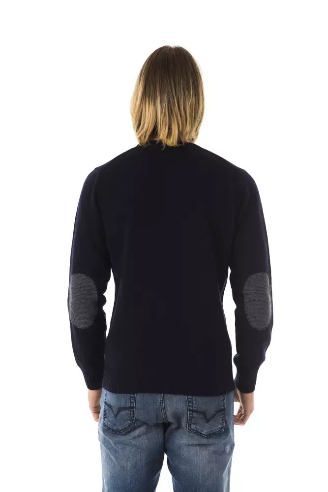Uominitaliani Blue Wool Men Sweater - Zeiniez
