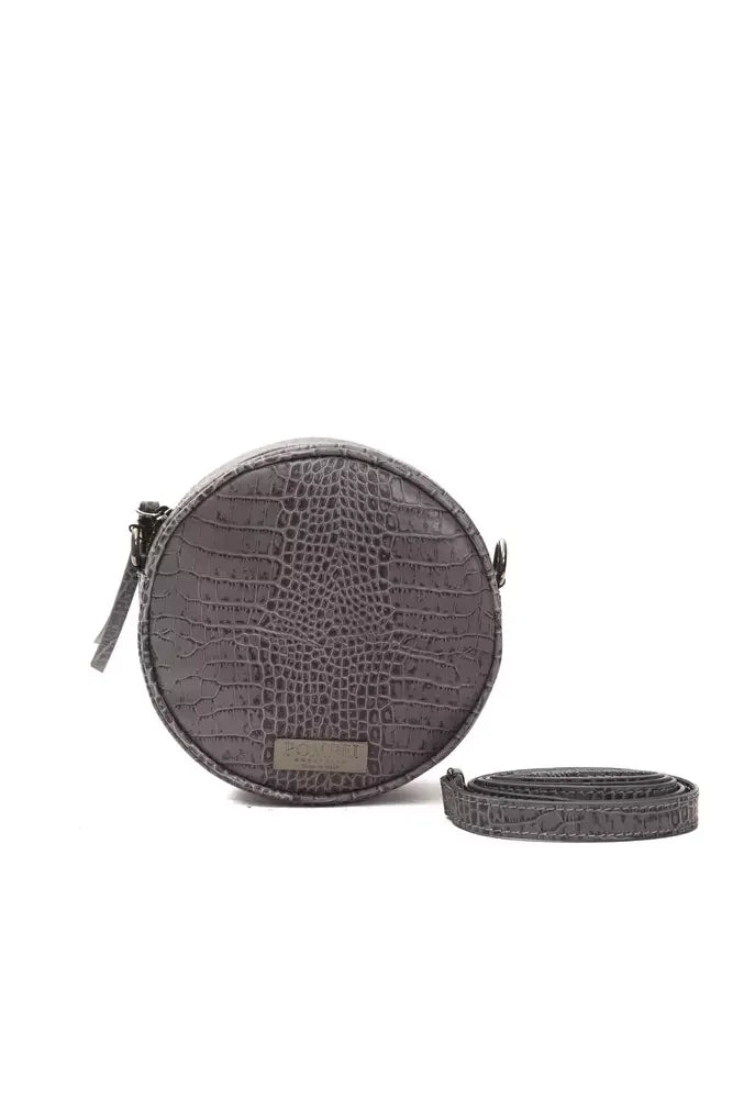 Pompei Donatella Gray Leather Women Crossbody Bag - Zeiniez