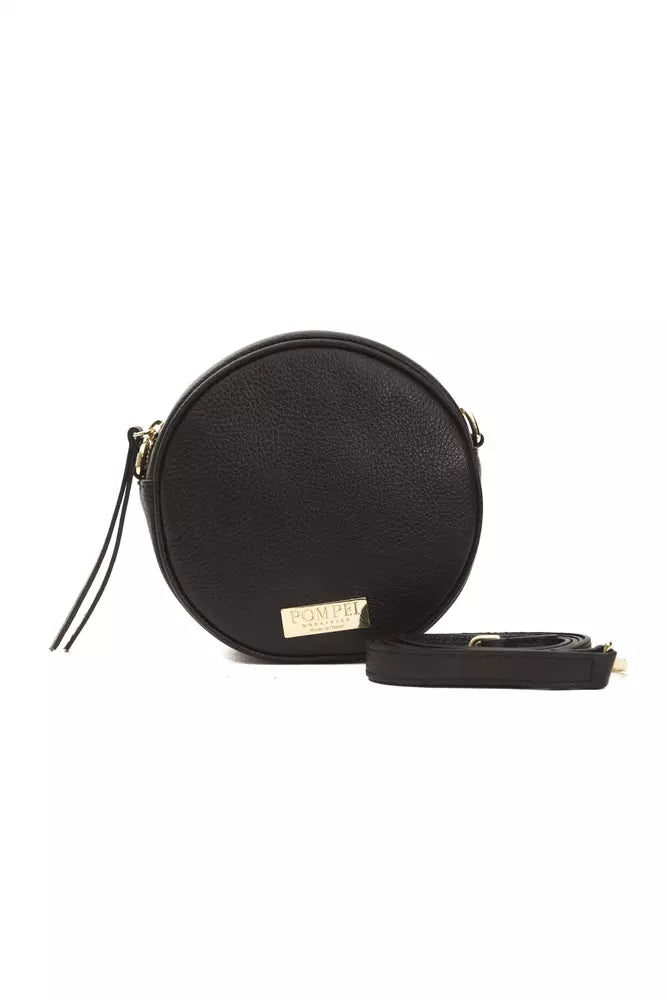 Pompei Donatella Black Leather Women Crossbody Bag - Zeiniez