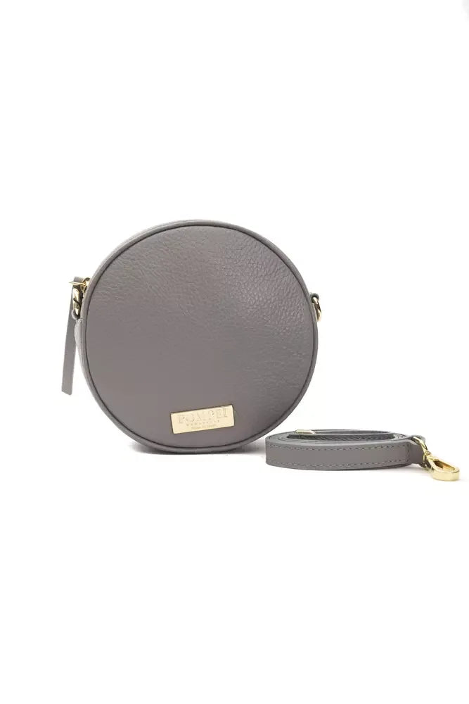 Pompei Donatella Gray Leather Women Crossbody Bag - Zeiniez