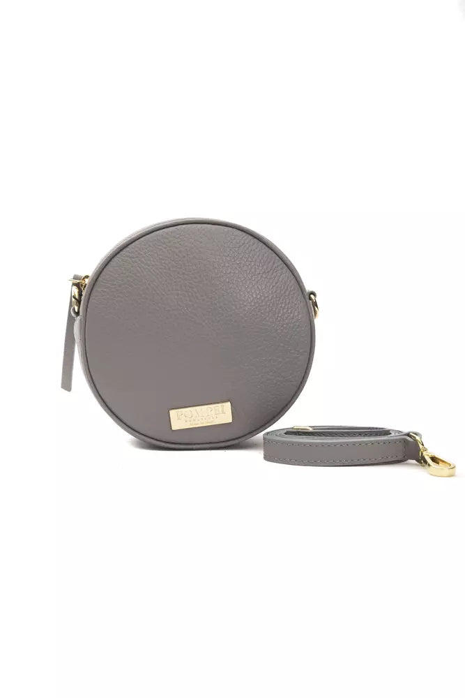 Pompei Donatella Gray Leather Women Crossbody Bag - Zeiniez