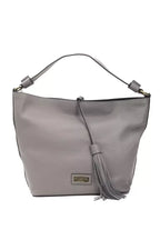 Pompei Donatella Gray Leather Women Shoulder Bag - Zeiniez