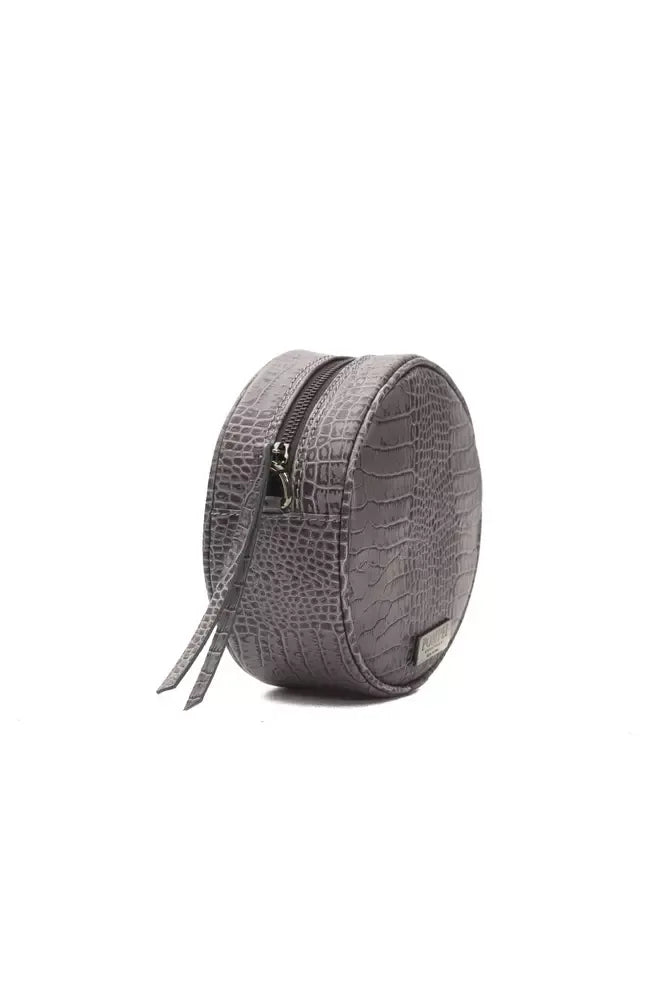 Pompei Donatella Gray Leather Women Crossbody Bag - Zeiniez