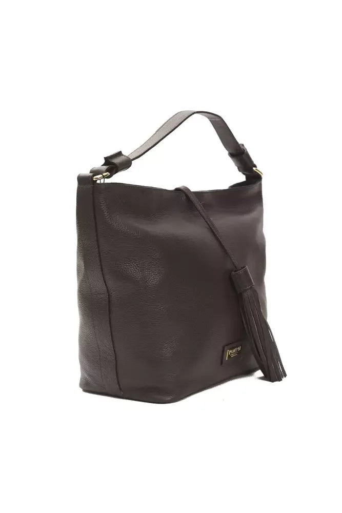 Pompei Donatella Brown Leather Women Shoulder Bag - Zeiniez
