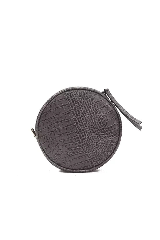 Pompei Donatella Gray Leather Women Crossbody Bag - Zeiniez
