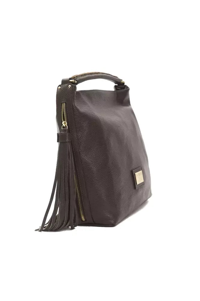 Pompei Donatella Brown Leather Women Shoulder Bag - Zeiniez