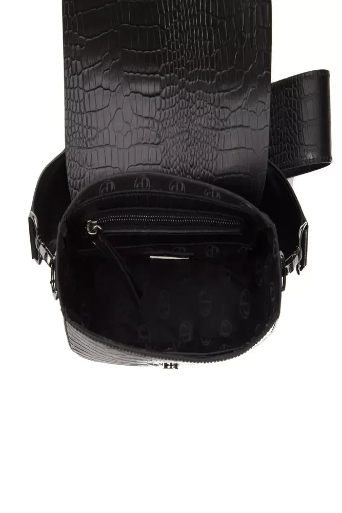 Pompei Donatella Black Leather Women Crossbody - Zeiniez