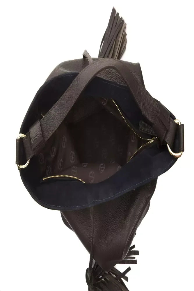 Pompei Donatella Brown Leather Women Shoulder Bag - Zeiniez