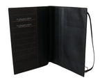 A.G. Spalding & Bros Black Leather Bifold Travel Holder Logo Wallet - Zeiniez
