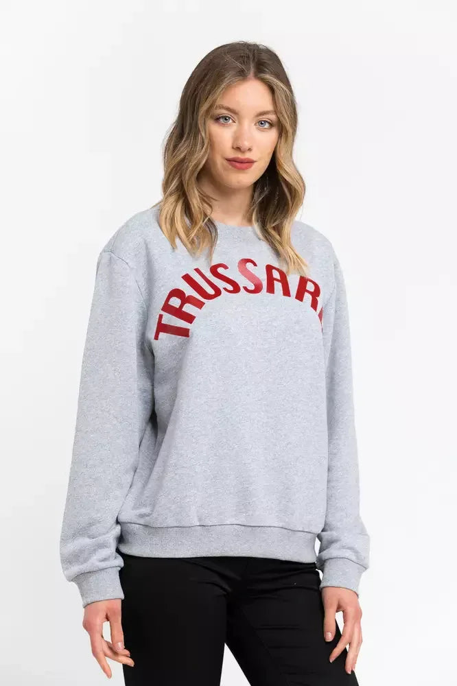 Trussardi Gray Cotton Women Sweatshirt - Zeiniez