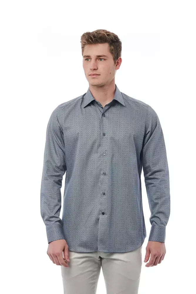 Bagutta Black Cotton Men Shirt - Zeiniez