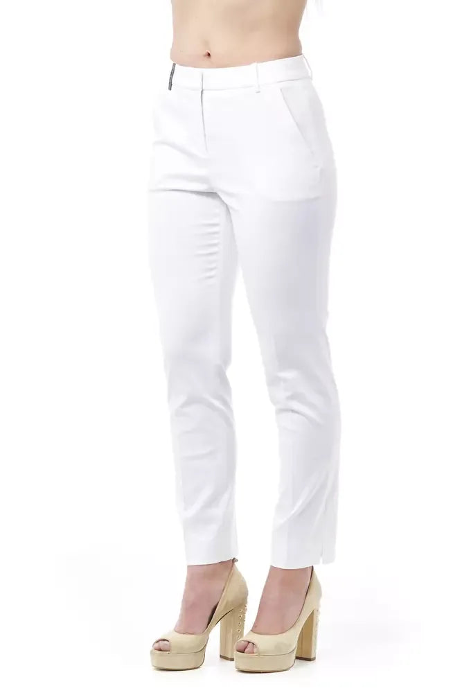 Peserico White Cotton Jeans & Pants - Zeiniez