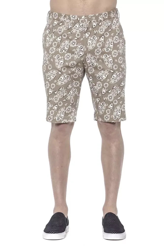 PT Torino Beige Cotton Men Bermuda Shorts - Zeiniez
