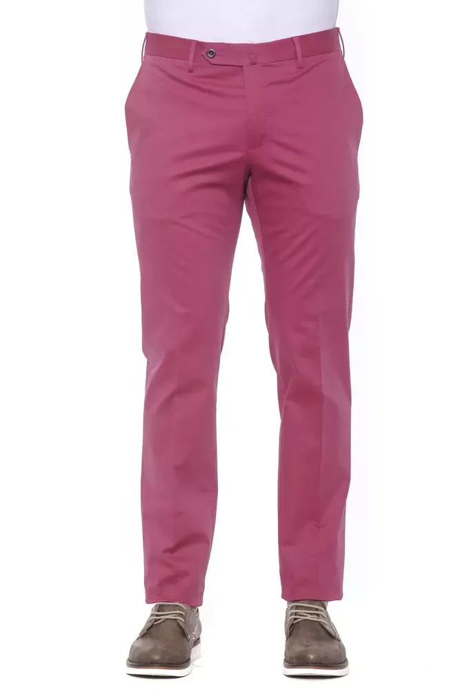 PT Torino Fuchsia Cotton Men Trouser - Zeiniez