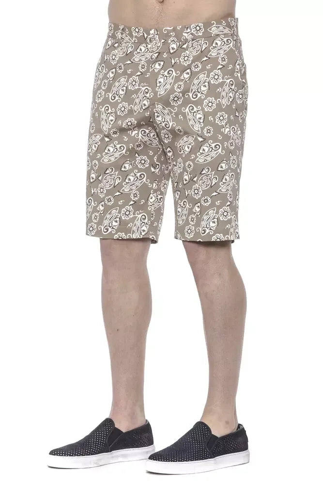 PT Torino Beige Cotton Men Bermuda Shorts - Zeiniez