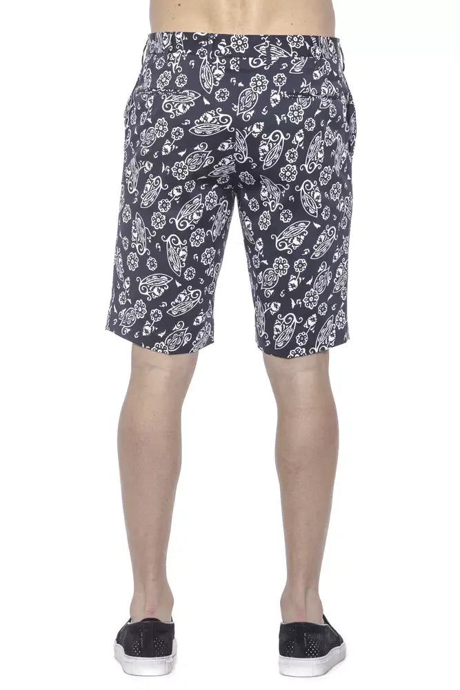 PT Torino Blue Cotton Men's Bermuda Shorts - Zeiniez