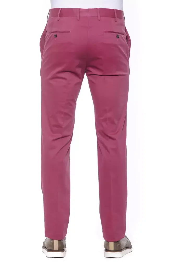PT Torino Fuchsia Cotton Men Trouser - Zeiniez