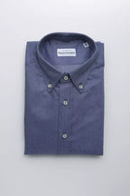 Robert Friedman Blue Cotton Men's Shirt - Zeiniez