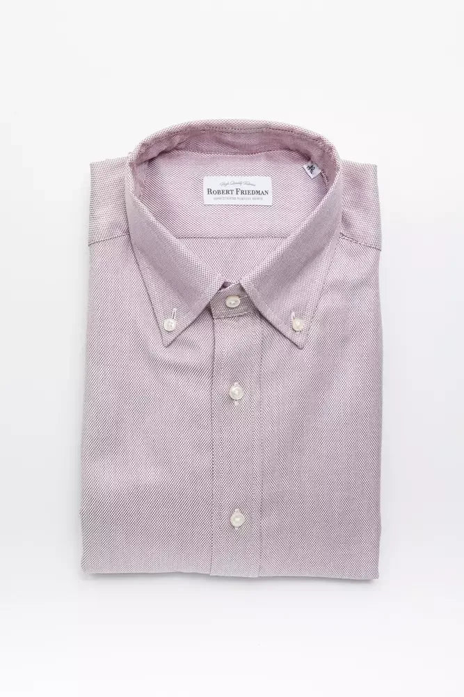 Robert Friedman Red Cotton Men's Shirt - Zeiniez