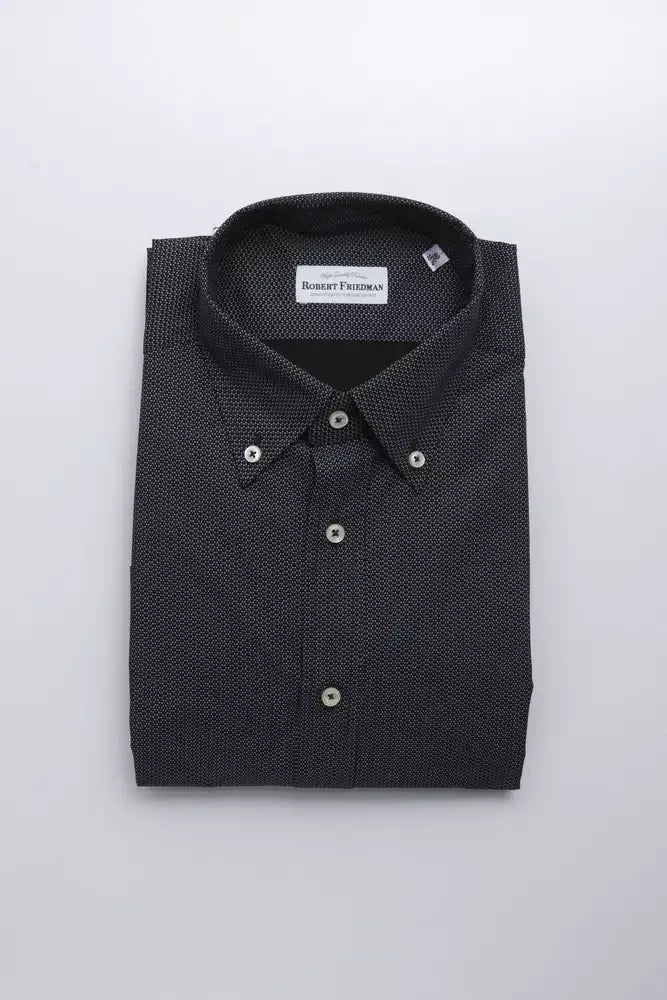 Robert Friedman Black Cotton Men Shirt - Zeiniez