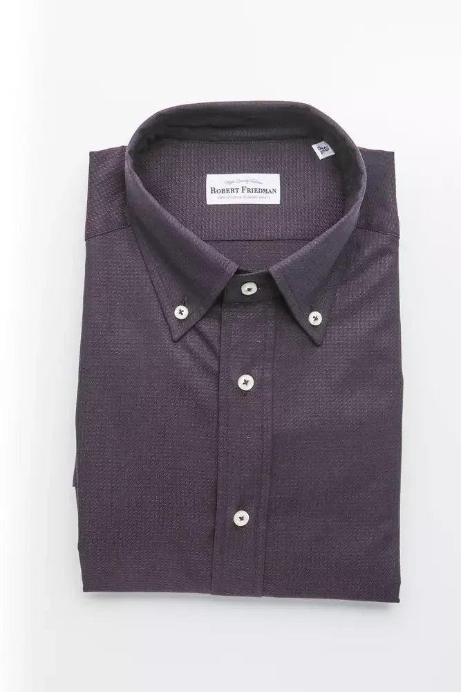 Robert Friedman Black Cotton Men's Shirt - Zeiniez