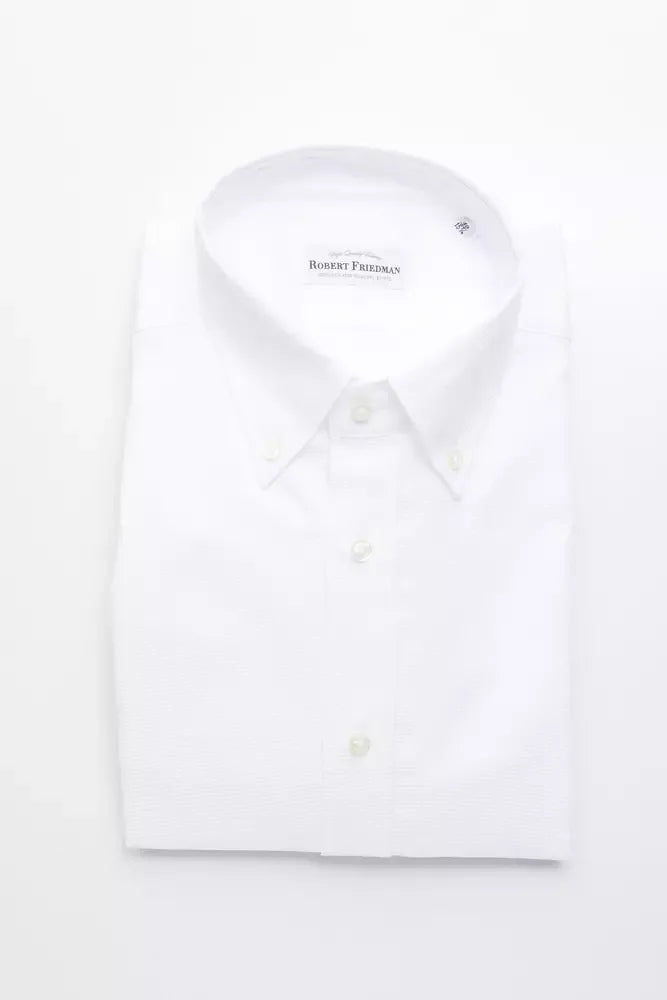 Robert Friedman White Cotton Men's Shirt - Zeiniez