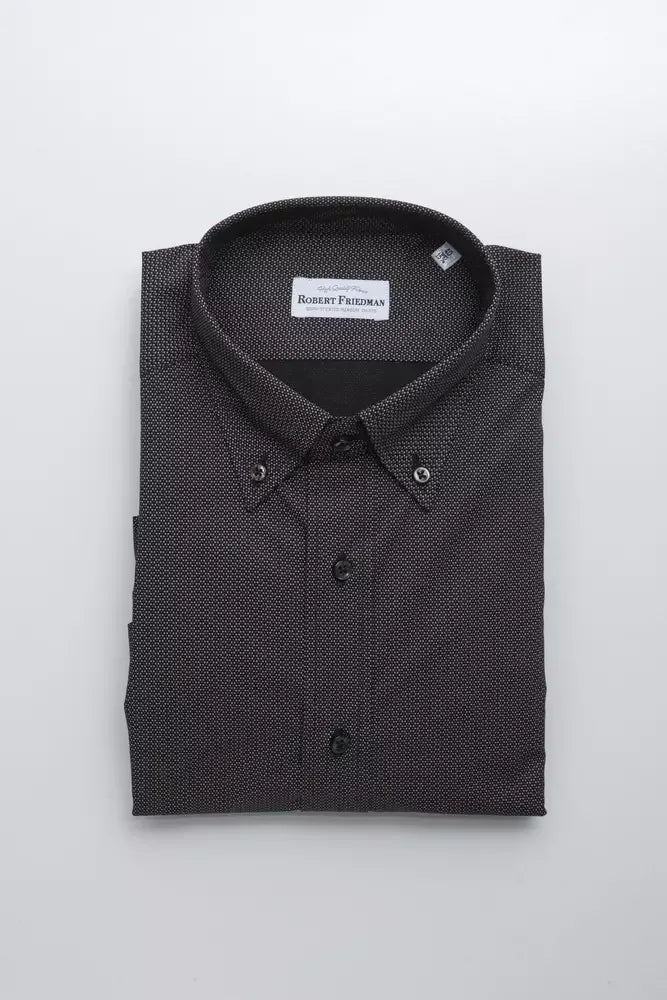 Robert Friedman Black Cotton Men's Shirt - Zeiniez