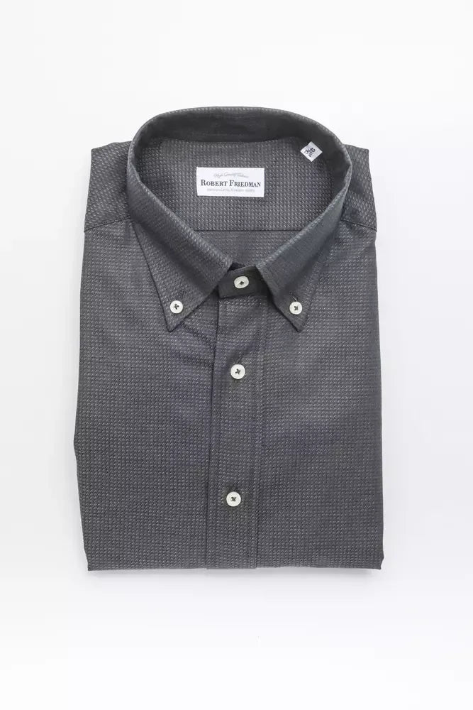 Robert Friedman Green Cotton Men Shirt - Zeiniez
