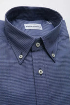 Robert Friedman Blue Cotton Men's Shirt - Zeiniez