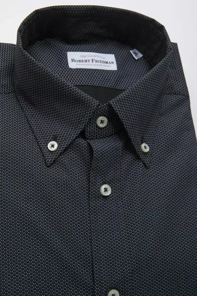Robert Friedman Black Cotton Men Shirt - Zeiniez