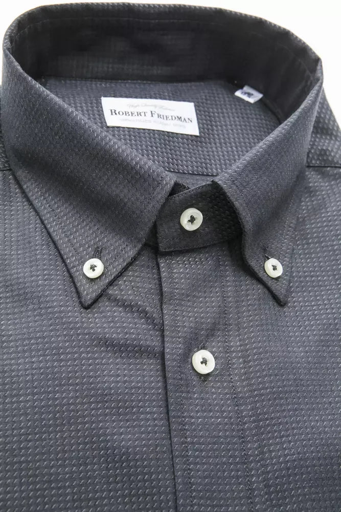 Robert Friedman Green Cotton Men Shirt - Zeiniez