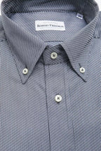 Robert Friedman Blue Cotton Men's Shirt - Zeiniez