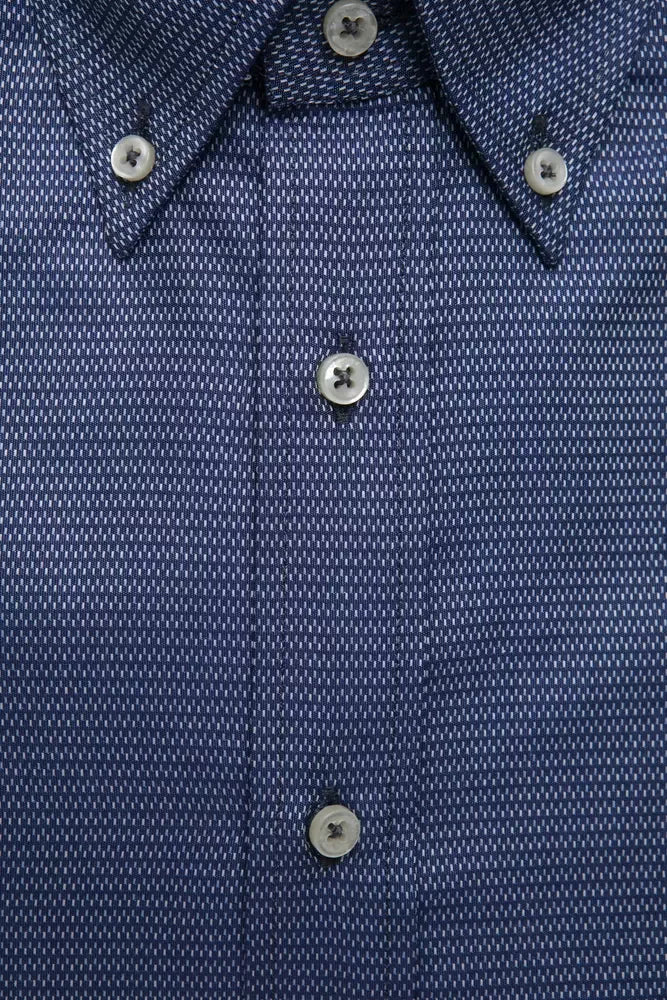 Robert Friedman Blue Cotton Men's Shirt - Zeiniez