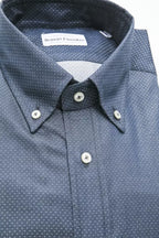 Robert Friedman Blue Cotton Men's Shirt - Zeiniez