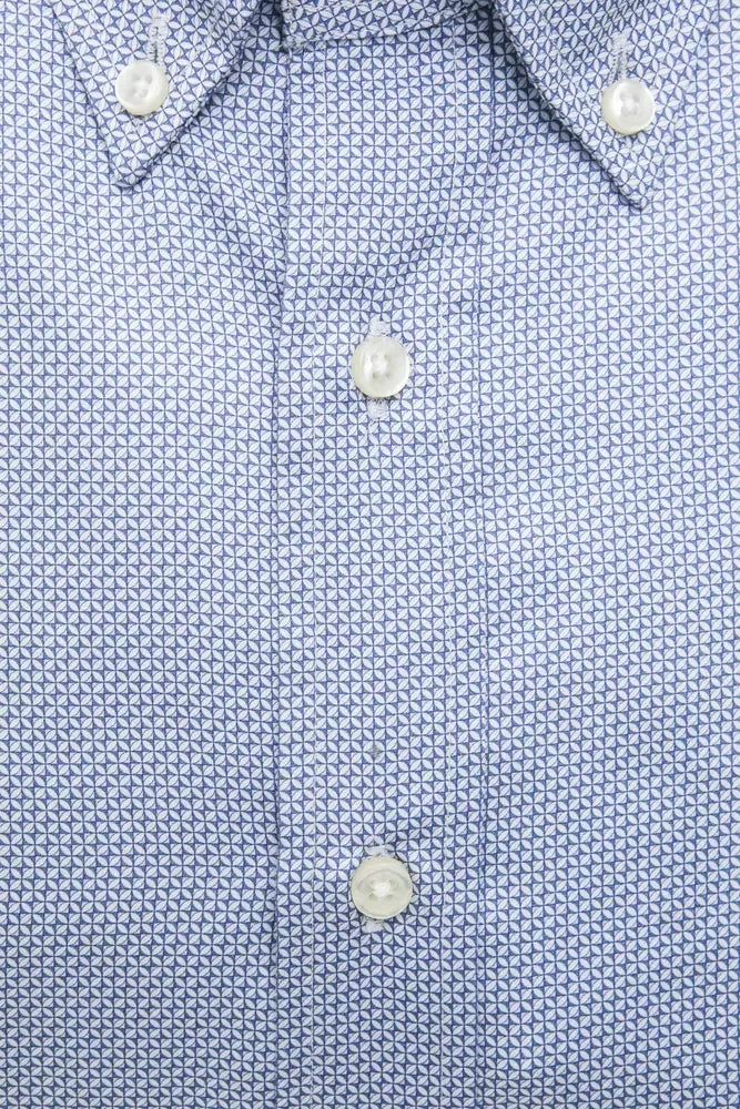 Robert Friedman Light Blue Cotton Men Shirt - Zeiniez