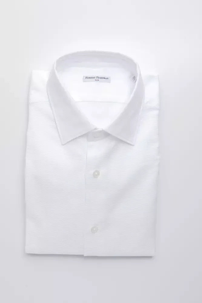 Robert Friedman White Cotton Men's Shirt - Zeiniez