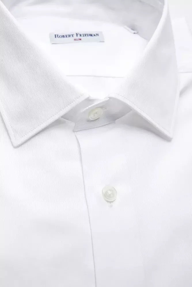 Robert Friedman White Cotton Men Shirt - Zeiniez