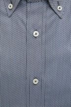 Robert Friedman Blue Cotton Men's Shirt - Zeiniez