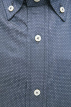 Robert Friedman Blue Cotton Men's Shirt - Zeiniez