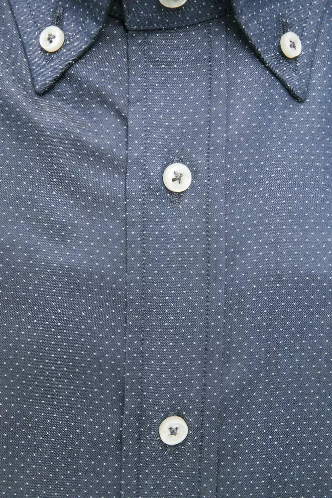 Robert Friedman Blue Cotton Men's Shirt - Zeiniez