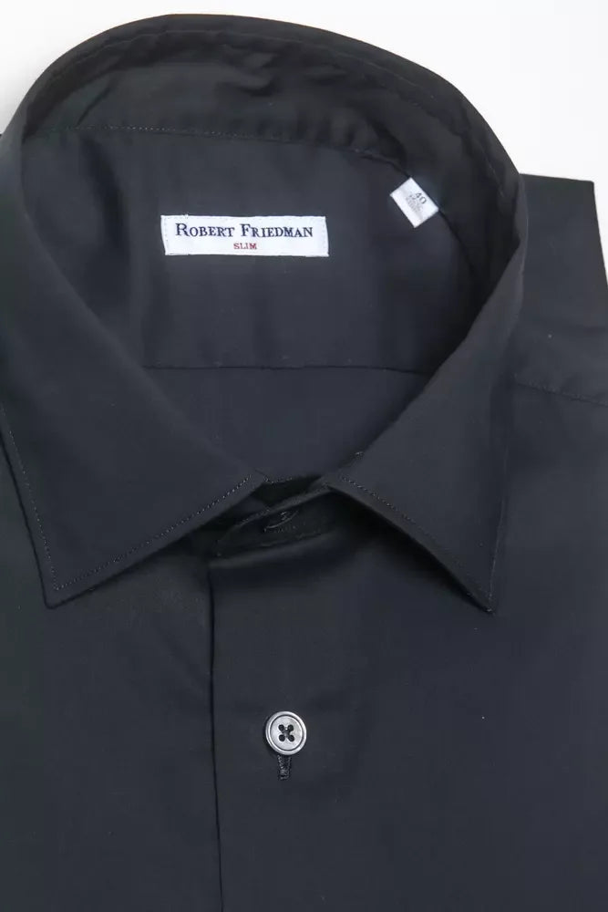 Robert Friedman Black Cotton Men Shirt - Zeiniez
