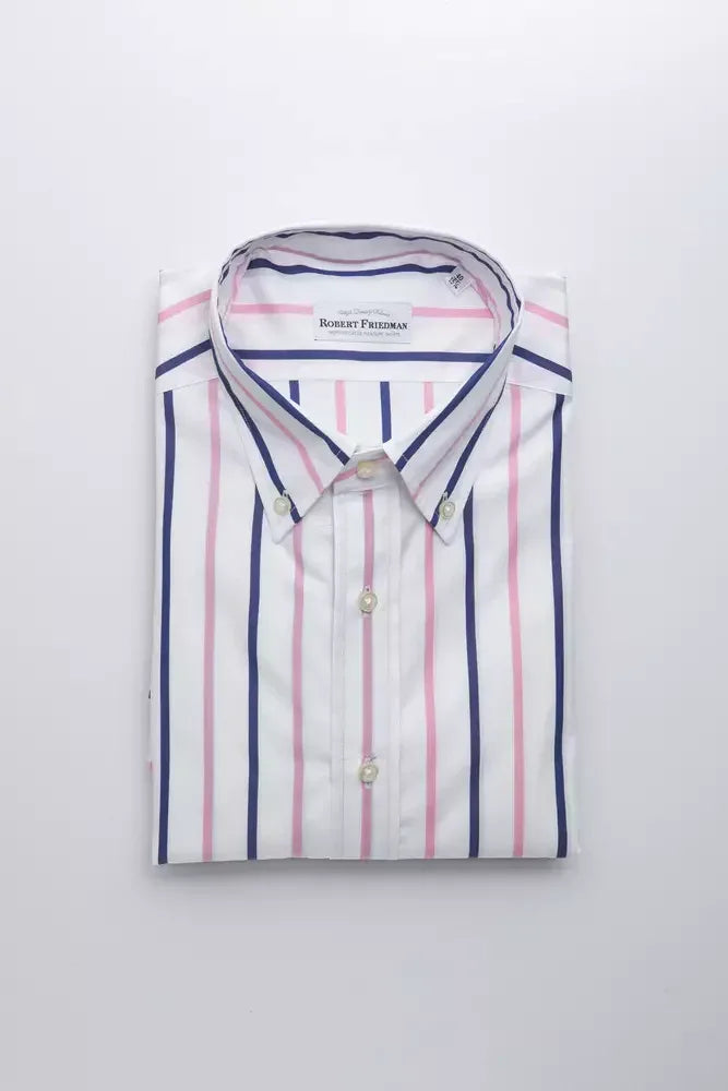 Robert Friedman White Cotton Men's Shirt - Zeiniez