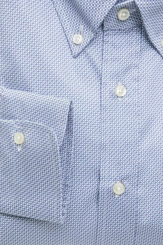 Robert Friedman Light Blue Cotton Men Shirt - Zeiniez