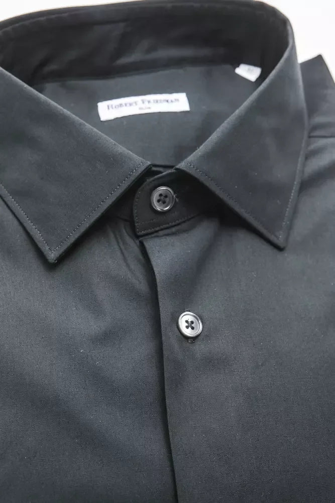 Robert Friedman Black Cotton Men's Shirt - Zeiniez