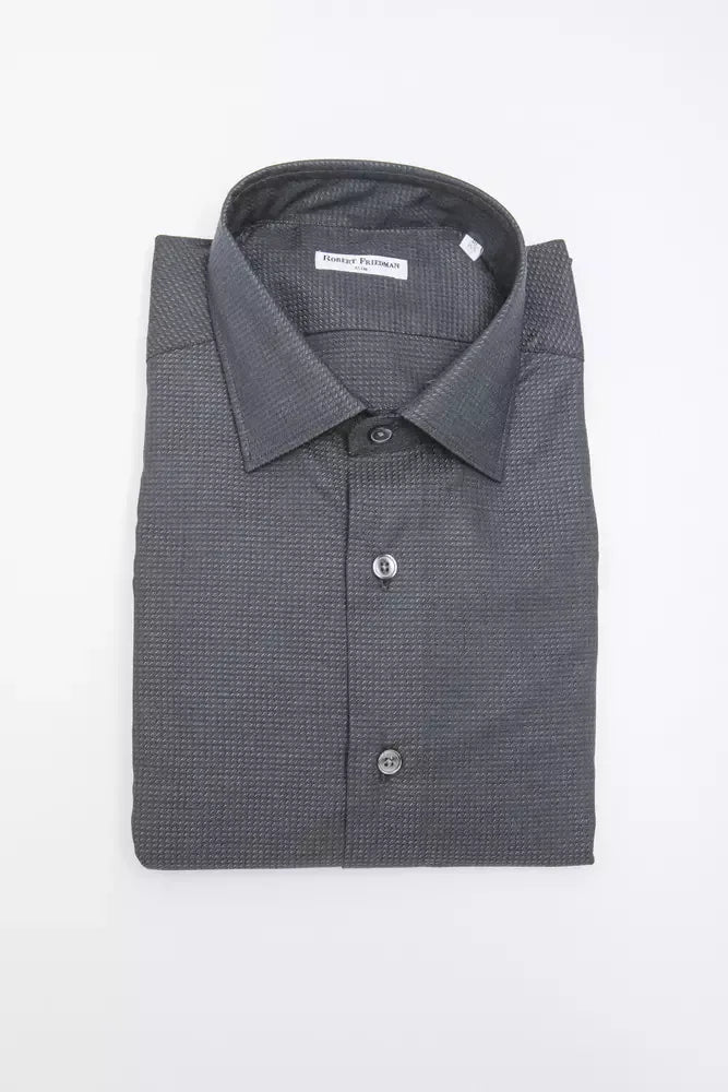 Robert Friedman Black Cotton Men's Shirt - Zeiniez
