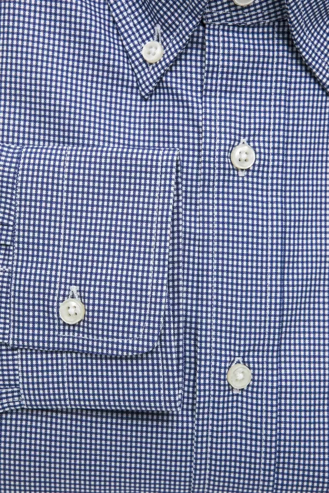Robert Friedman Blue Cotton Men's Shirt - Zeiniez