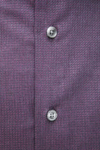 Robert Friedman Burgundy Cotton Men Shirt - Zeiniez