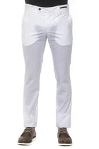 PT Torino White Cotton Men Slim Trouser - Zeiniez