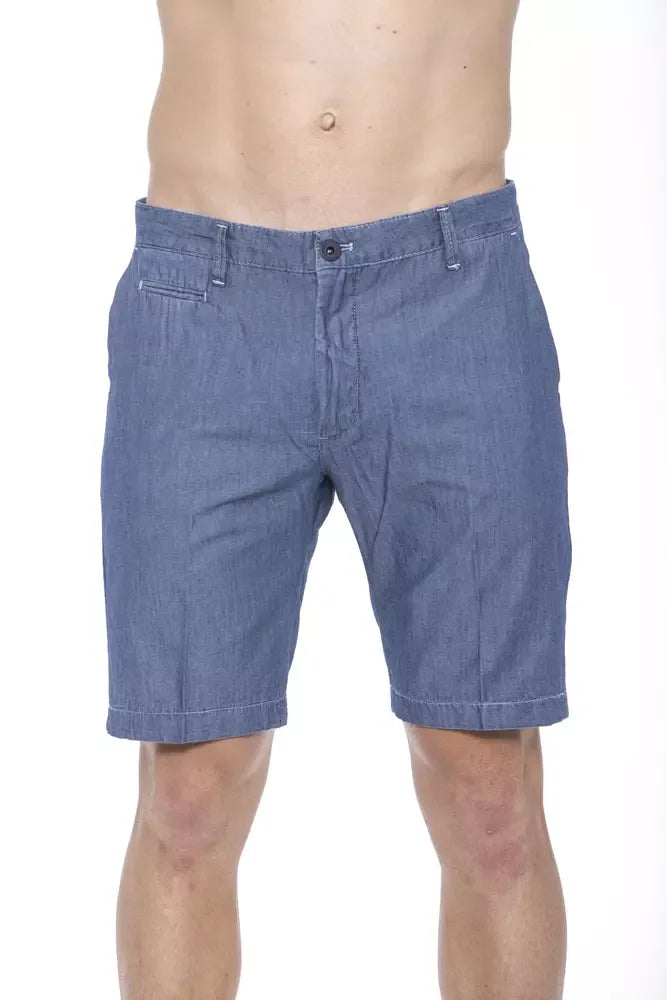 Armata Di Mare Blue Cotton Shorts - Zeiniez