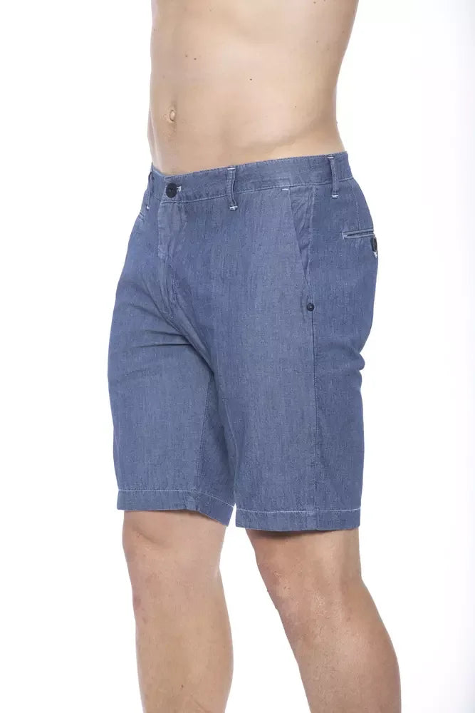 Armata Di Mare Blue Cotton Shorts - Zeiniez